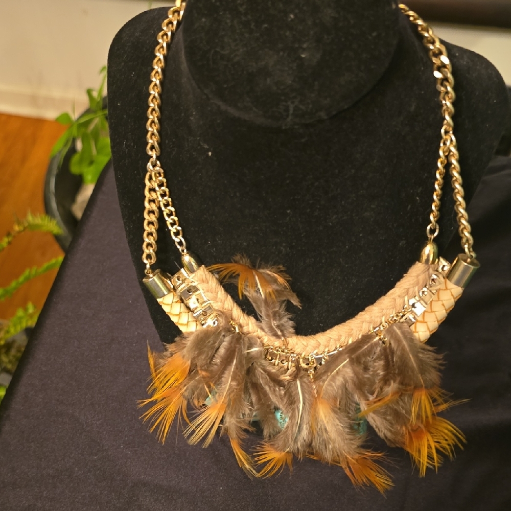 Feathered Statement Necklace